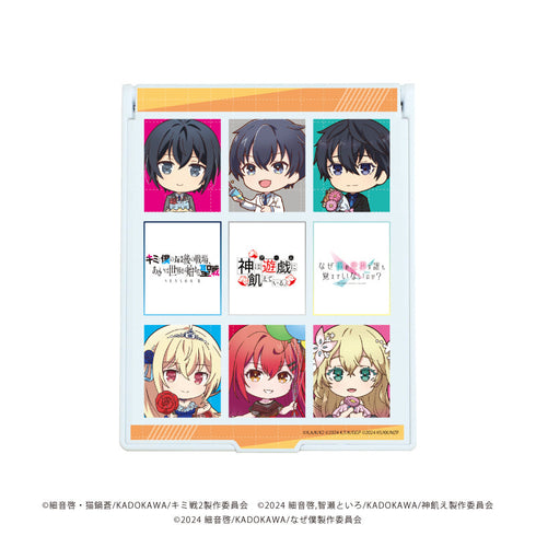 『キミ戦×神飢え×なぜ僕』デカキャラミラー01/コマ割りデザイン(ミニキャライラスト)